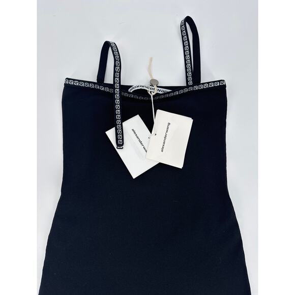 Alexander Wang Black Swarovski Crystal Trim Mini Dress Detachable Straps XS NWT - Picture 7 of 11